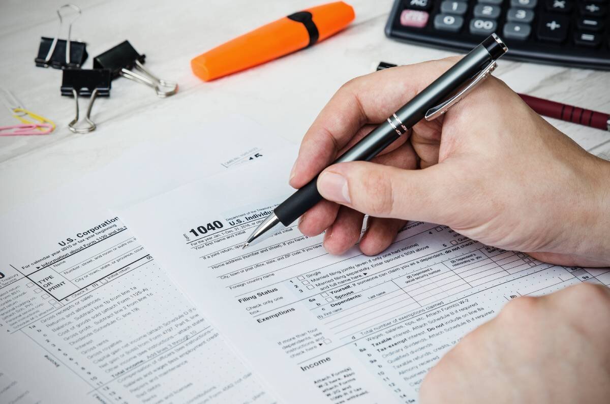 Filling out tax forms