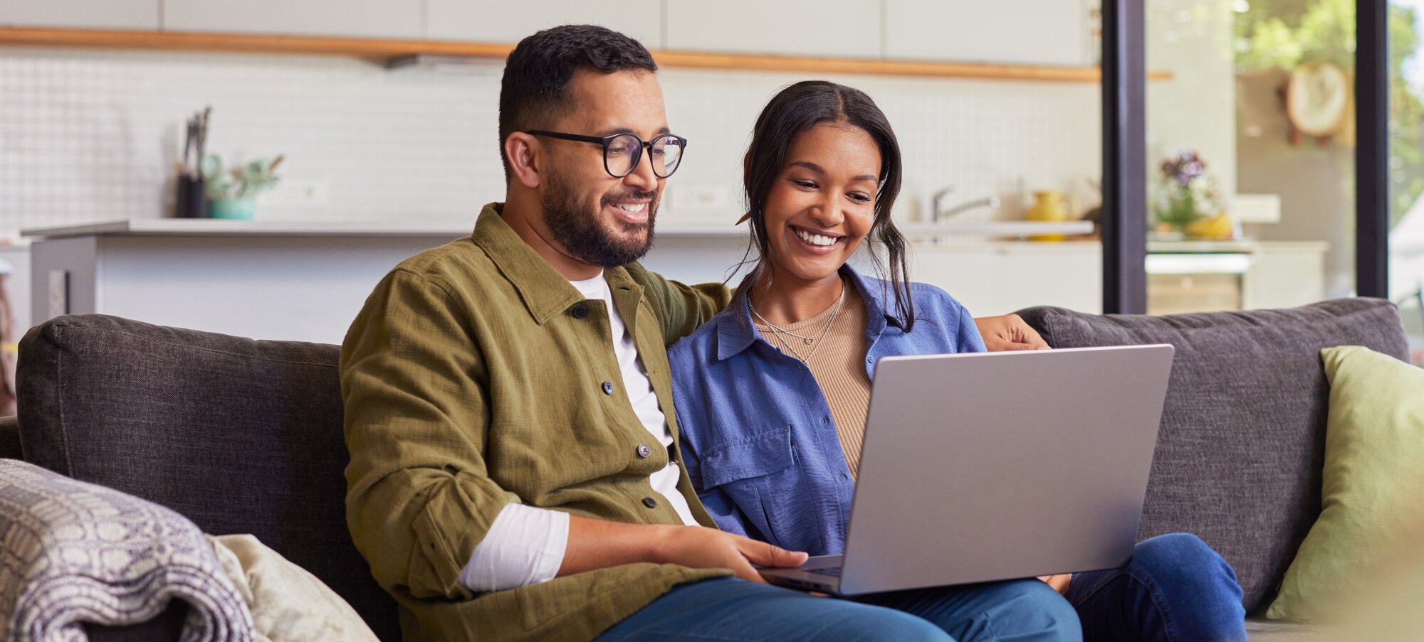 couple looking at computer together