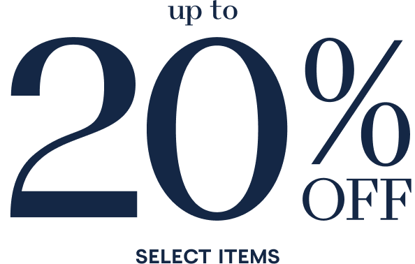 up to 20% off select items
