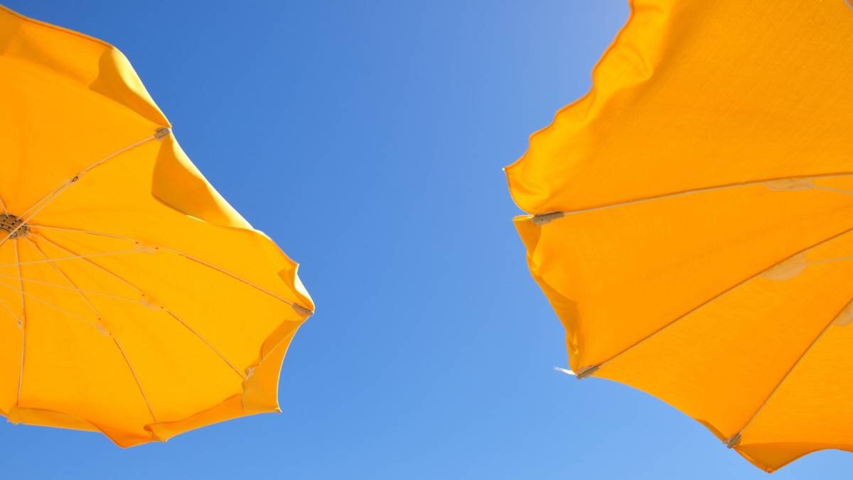 umbrellas at the beach