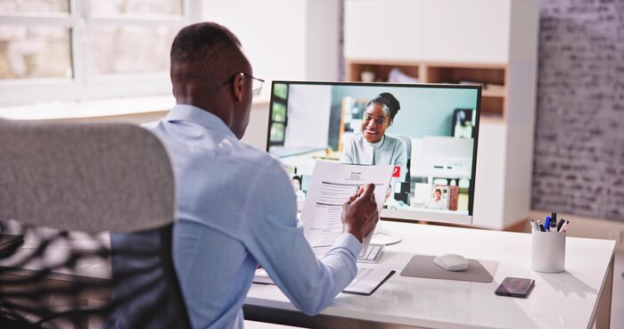Online Video Conference Job Interview Meeting Call