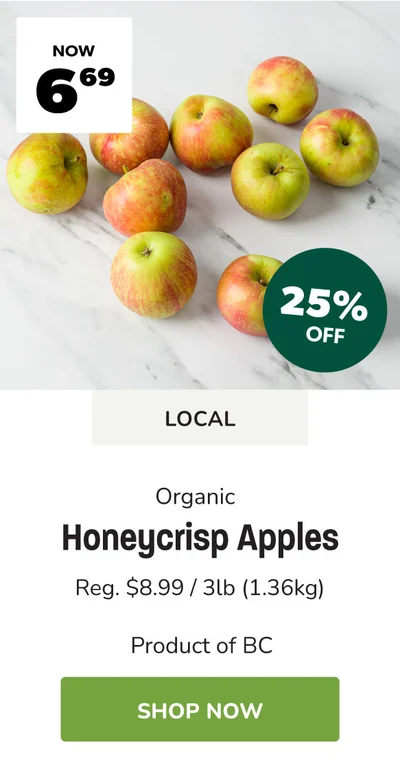 Local Organic Honeycrisp Apples Sale