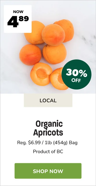 BC Local Organic Apricots