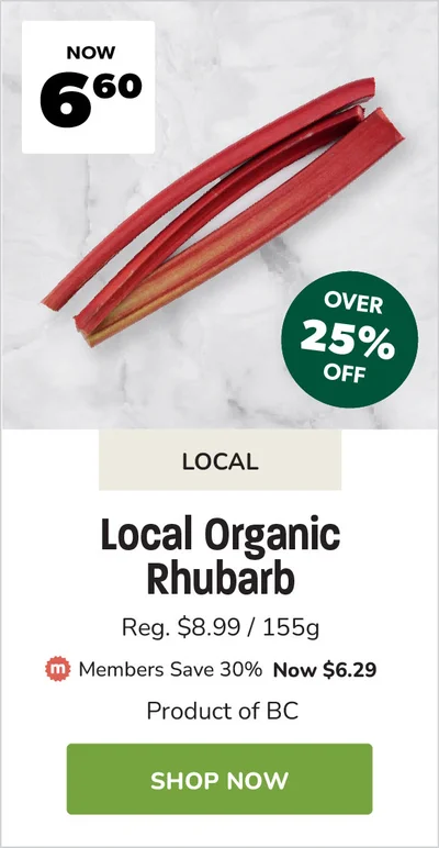 Local Organic Rhubarb