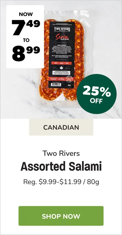 Two Rivers Assorted Salami Sale