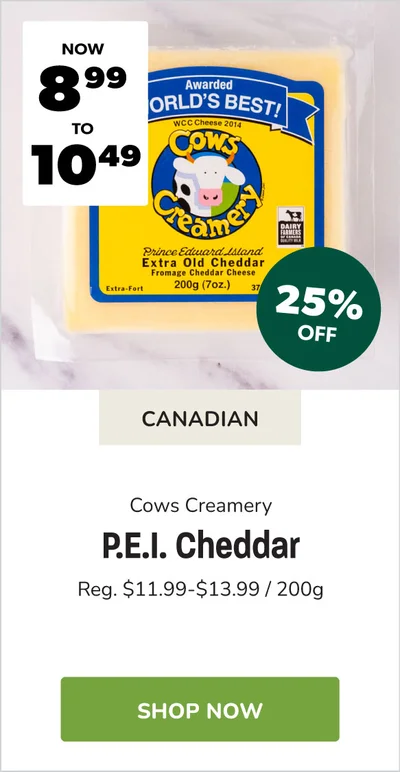 Cows Creamery PEI Cheddar Sale