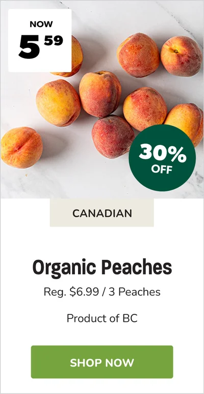 BC Organic Peach Sale