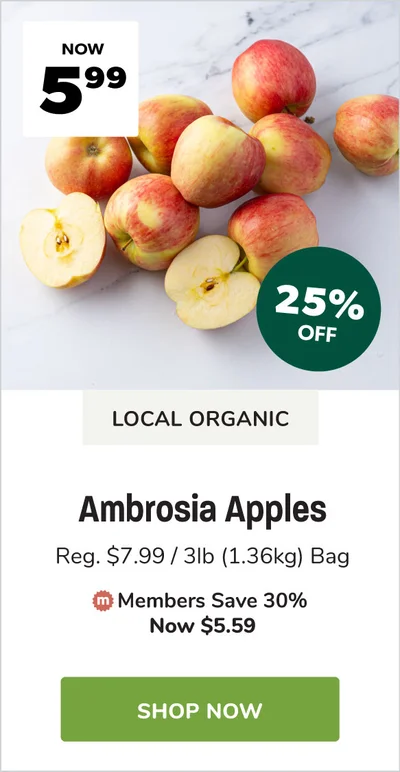 Local Organic Ambrosia Apples