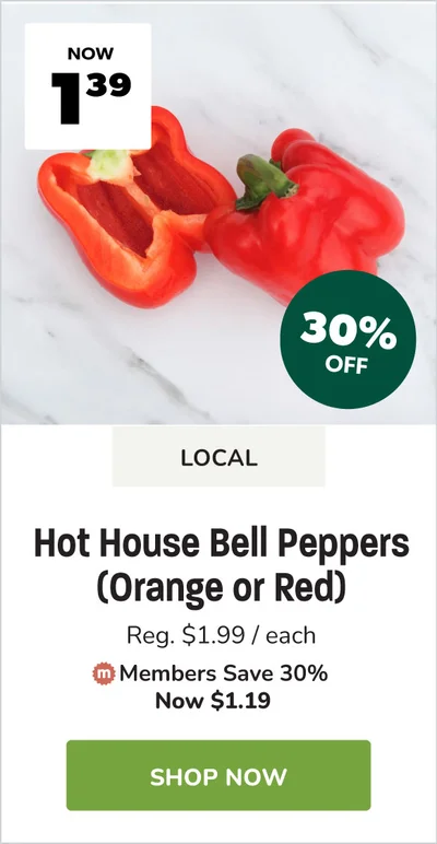 Local Hot House Bell Peppers