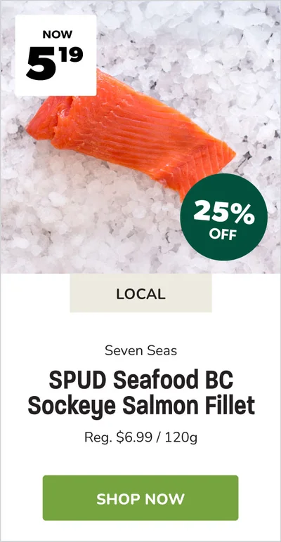 SPUD Seafood BC Sockeye Salmon Fillet Sale