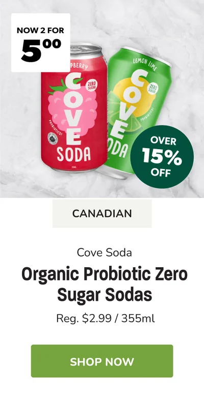 Cove Organic Probiotic Soda Sale