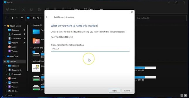 network driver adding network location