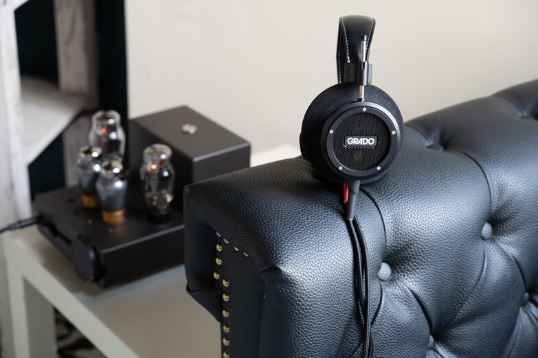 S750 Headphones on top of chair