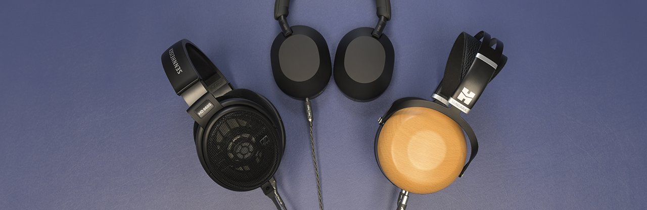 Sennheiser, Sony and HiFiMan headphones