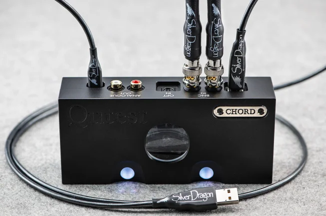 Chord DAC with several Dragon USB Cables attached to it 