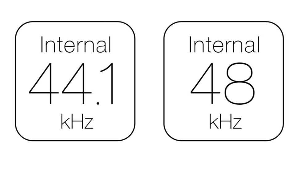 Internal 44.1 kHz and 48 kHz
