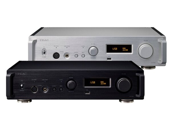 TEAC Audio black and silver ud-701n amps