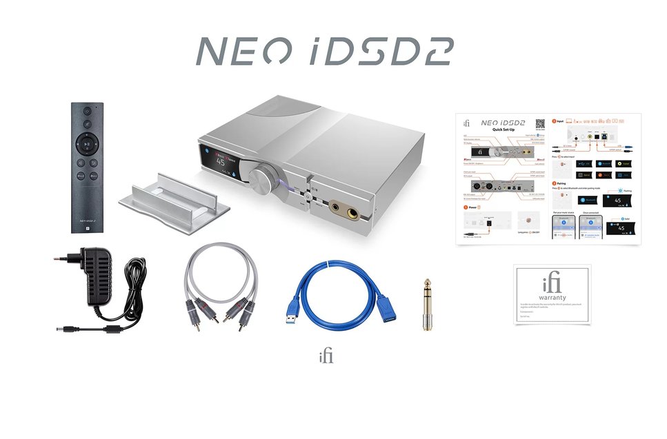 iFi Audio NEO iDSD 2 Lossless Bluetooth DAC/Amp Box Contents