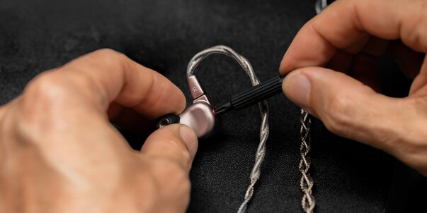 64 Audio Ocean IEMs in someone's hand
