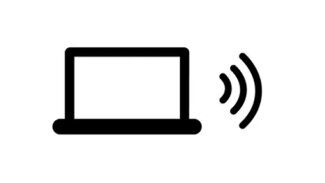 computer and signal badge