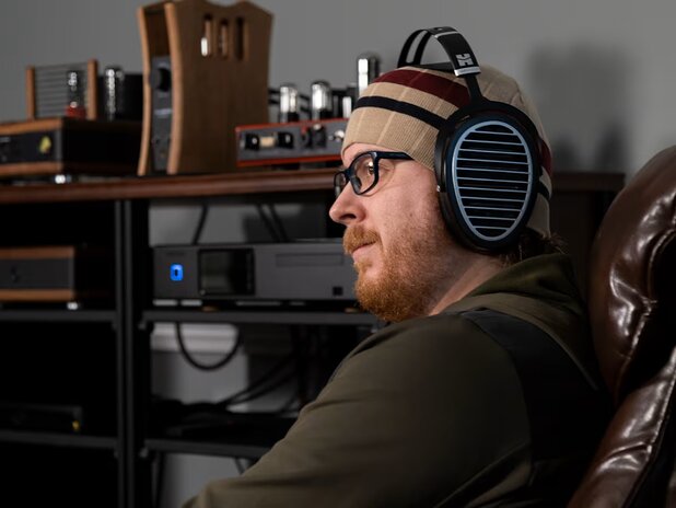 Man wearing headphones