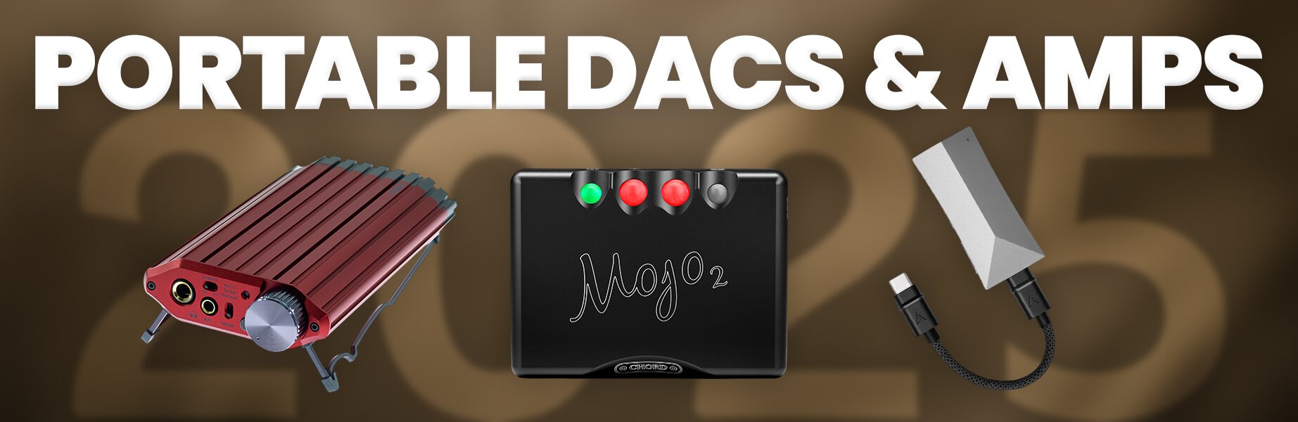 Portable DACs on a messenger bag outside