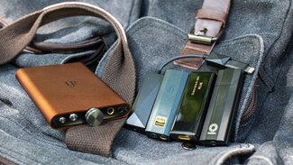 several hi-fi dacs arranged next to each other