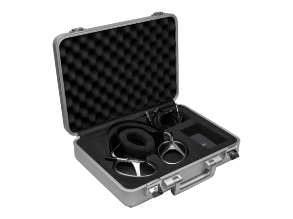 Meze Audio Elite Headphones in case with included accessories