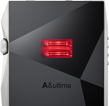 glowing vacuum tube on the back of the SP4000T