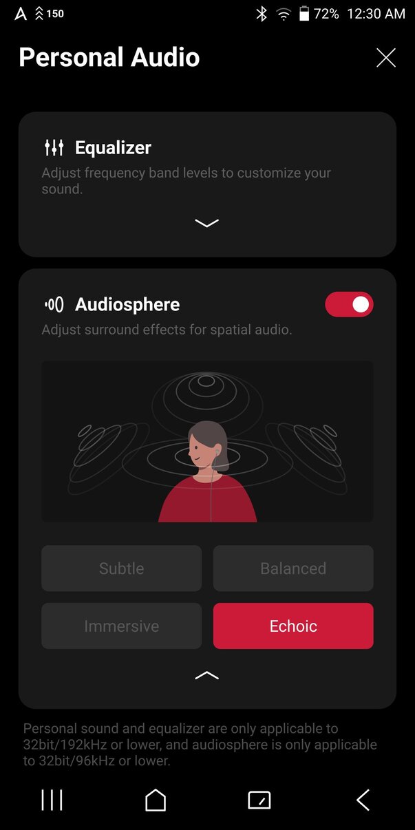 Astell&Kern PD20 Audiosphere screenshot