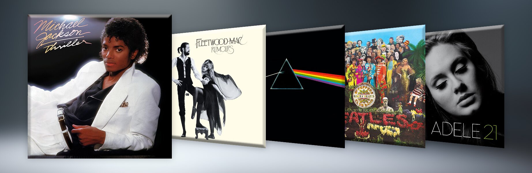five album covers