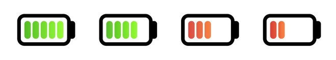 Battery life icons