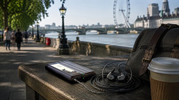 iFi GR 2 connected to a pair of IEMs