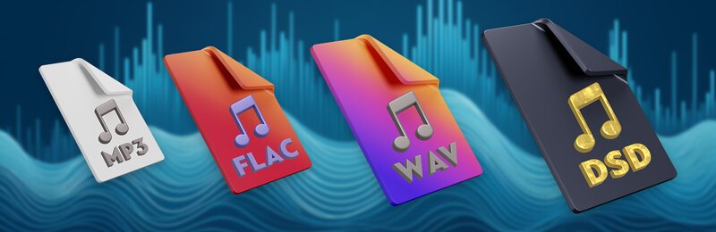 Audio file format icons