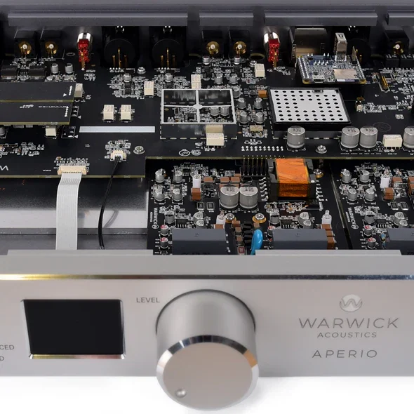 inside the Aperio Electrostatic Headphone System