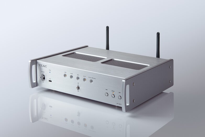 angled TEAC NT-507T Network Transport on marble