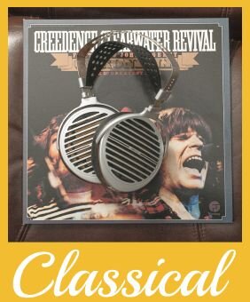 headphone poster with classical label