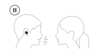 speak to chat silhouette of the side of a person's head