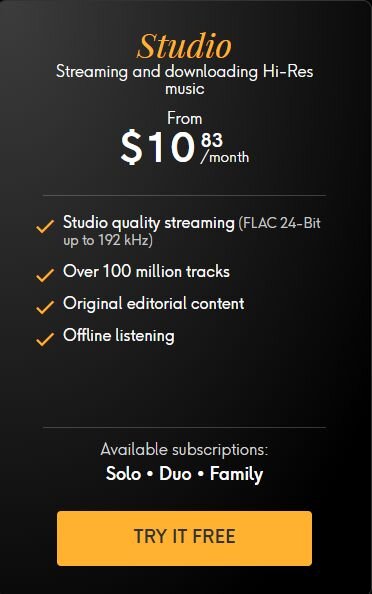 qobuz studio subscription overview