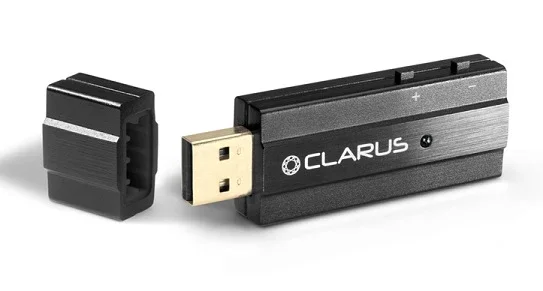 Clarus open USB flash drive on side with top off