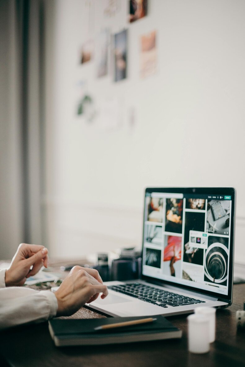 laptop on a desk