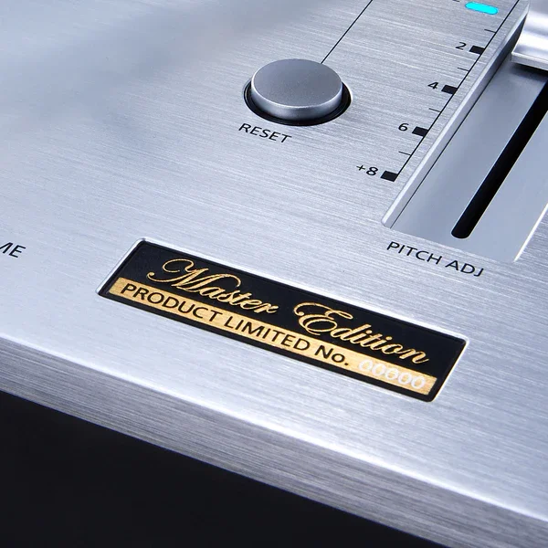 SL-1200GME gold logo and serial number plate close up