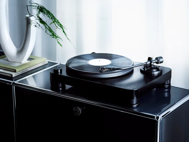 Audio-Technica AT-LP7X Turntable on table 