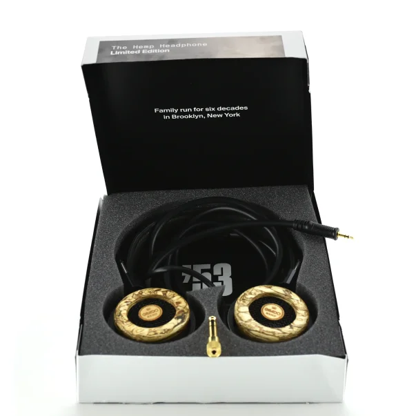 Grado hemp headphones in packaging box 