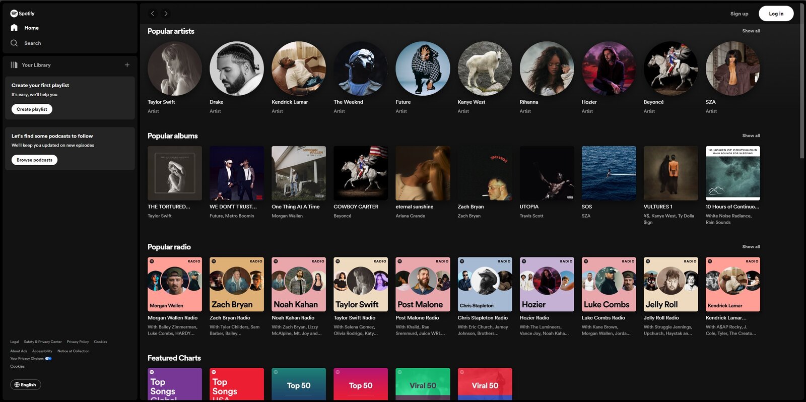 Spotify web player