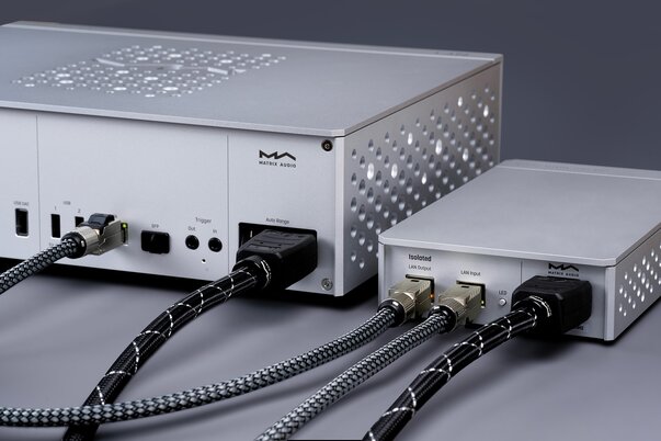 Matrix Audio SI-1 connected to another Matrix Audio product back panel view