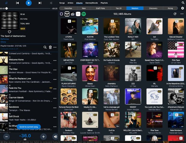 Aurender conductor app screenshot