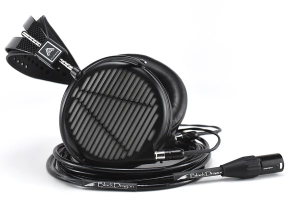 Audeze LCD-MX4 headphones with Black Dragon headphone cable