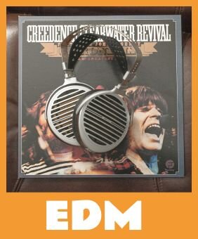 headphone poster with edm label