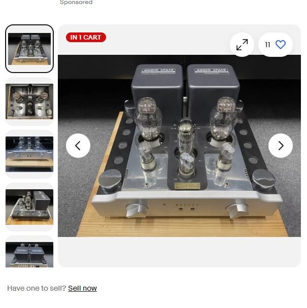 screenshot of a hifi gear listing on ebay